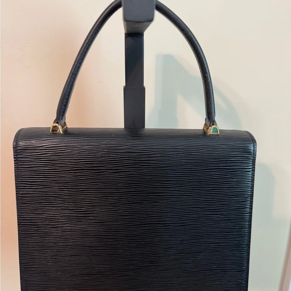 Louis Vuitton Black Epi Malesherbes Handbag